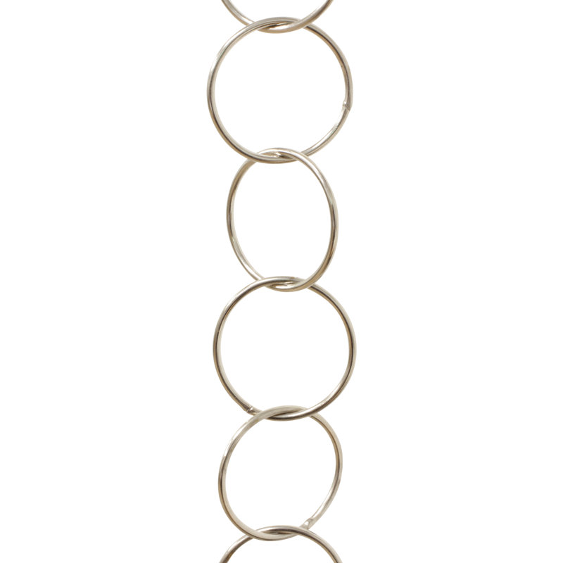 Chaîne ronde ronde en métal, Nickel satiné