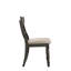 Light Brown Linen Weathered Grey Finish Side Chair,Set Of 2