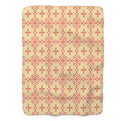 Carreau jaune grenat - couverture sherpa de qualité supérieure 1 pièce