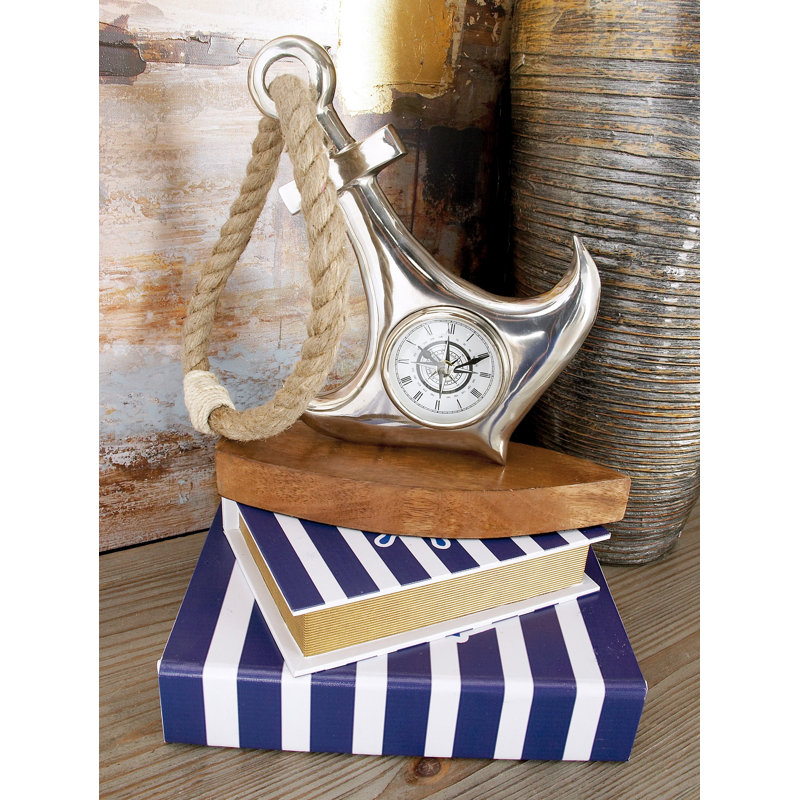 Coastal Analog Mango Tabletop Clock