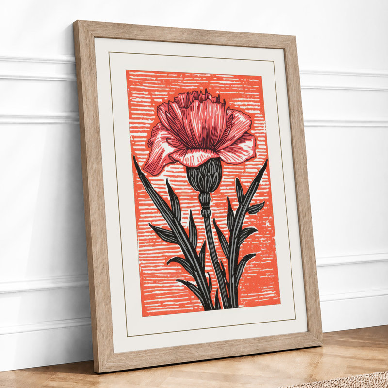 Bold Bloom Botanical - Framed Print, A1 - 84.1 x 59.4 cm, Oak