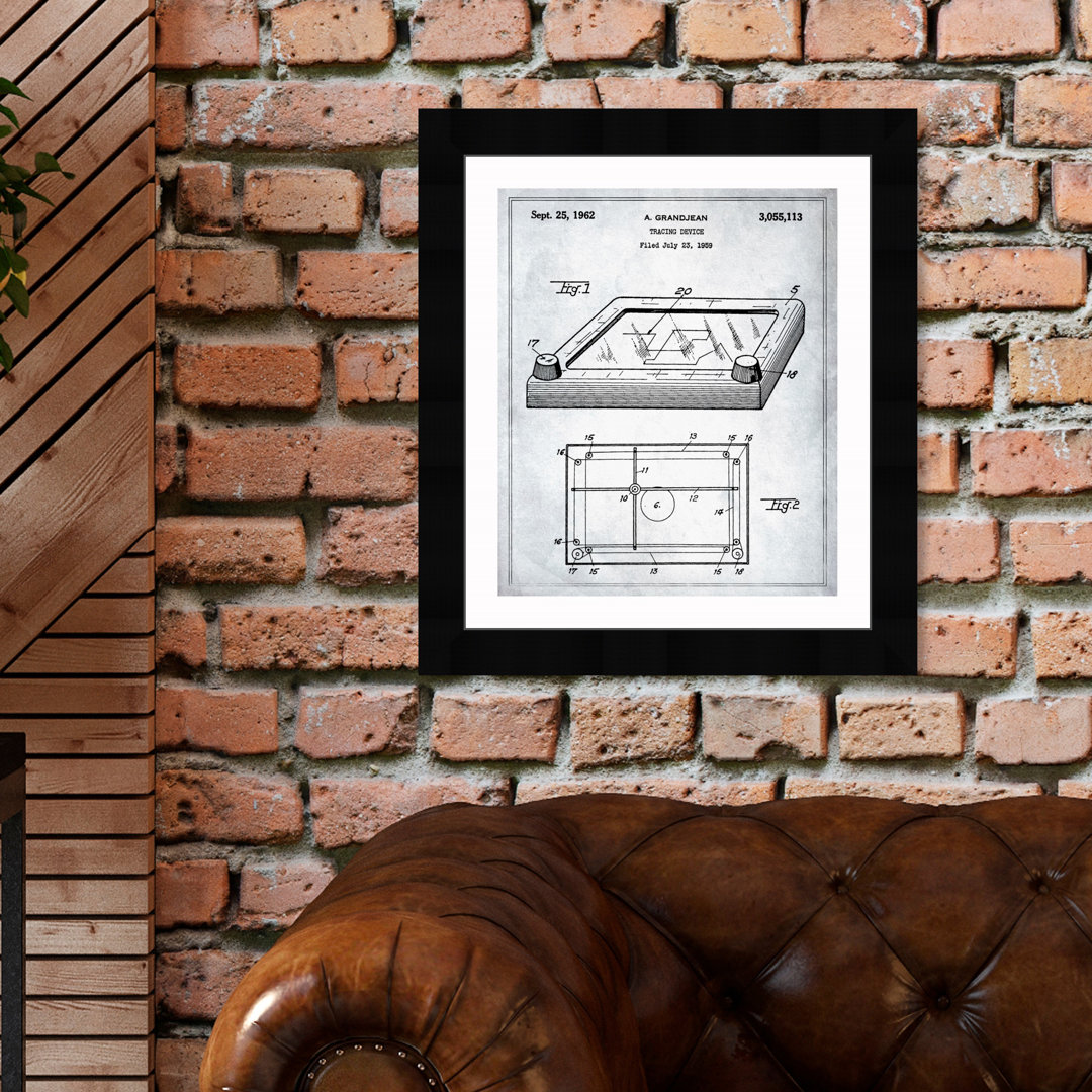 'Etch a Sketch 1962' Framed Graphic Art