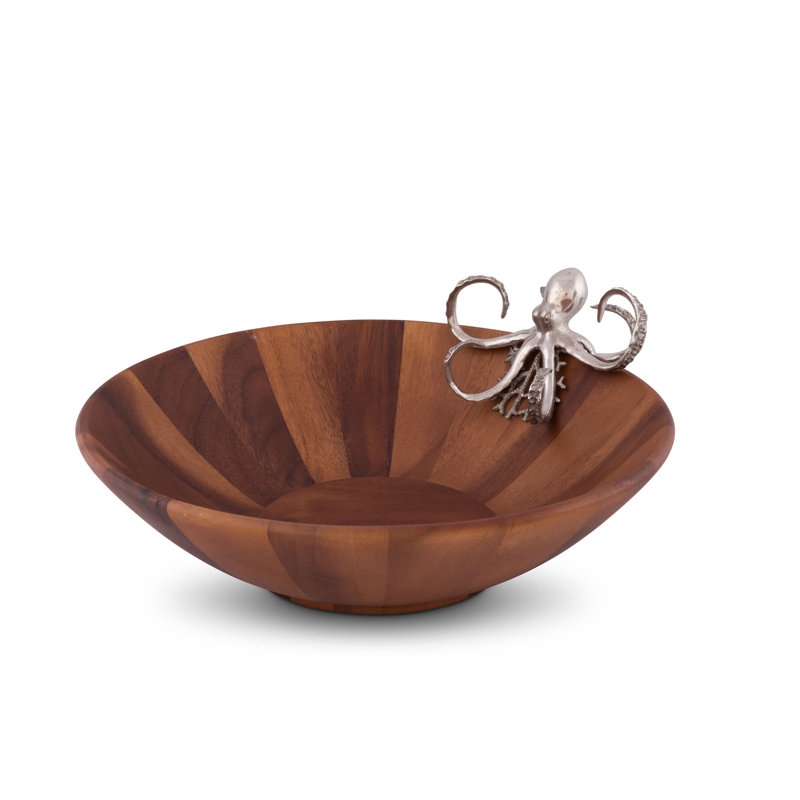 Sea And Shore Wood Salad Bowl
