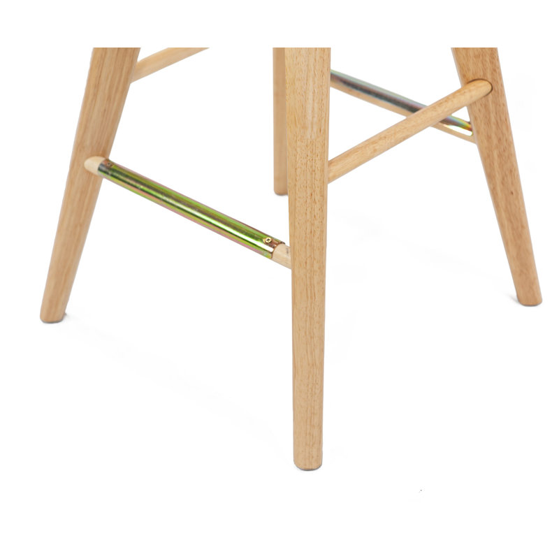 Basnti Swivel Solid Wood Counter Stool, Bar Stool (29” Seat Height), Light Brown