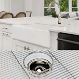 Luxury 36-Inch Solid Fireclay Farmhouse Sink, Flat Front