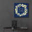  «Live Laugh Love Lemon Wreath» par Elizabeth Tyndall, art mural en verre acrylique, 12 po x 12 po
