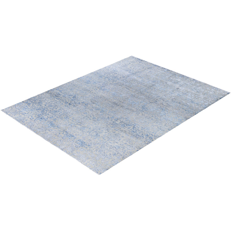 Overdyed One-of-a-Kind 9'1" x 12'3" Hand Knotted Area Rug
