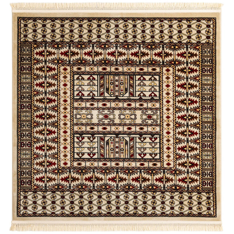 Tapis beige Aucun, Carré 6 pi 1 po