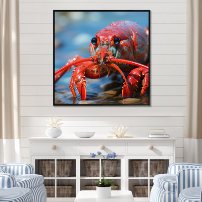 Coastal Crawler Portrait Of A Lobster - Lobster Wall Art