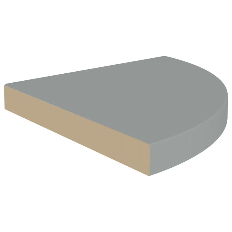 Arsi Corner Shelf, 3.8cm H x 35cm W x 35cm D, Grey