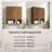 Wall-Mounted Striped Bathroom Cabinet, With Doors, Shelf And Open Storage Compartment, Brown Oak Woodgrain Color-2052129272