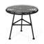 Table d'appoint grise et en verre trempé au design chic et lisse