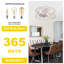 Ventilateur de plafond encastré blanc de 50 cm (20 po) avec éclairage et télécommande, moteur CC à 6 vitesses, profil bas, idéal pour la chambre et la salle à manger.-258824105