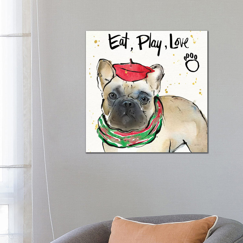 Strike A Paws VI Christmas by Anne Tavoletti - Wrapped Canvas Print, 66.04cm H x 66.04cm W x 1.905cm D