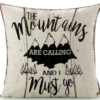  Coussin décoratif en lin intérieur / extérieur Mountain Calling