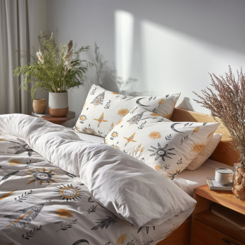 Ensemble de literie 3 pièces Moroccan, Housse de couette très grand et 2 très grandes t