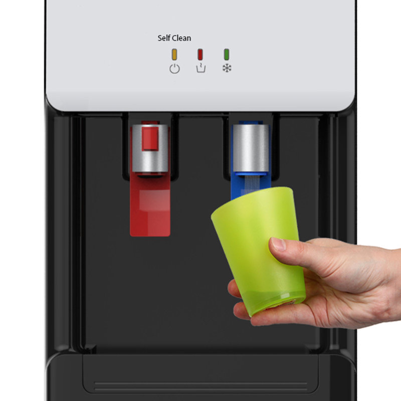 Refroidisseur électrique d'eau froide et chaude de comptoir sans bouteille, Blanc