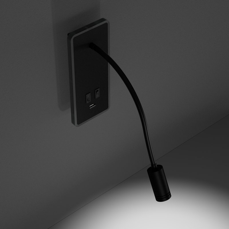 Base LED Wall Sconce, Black