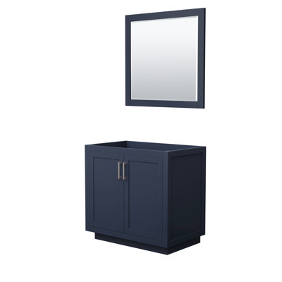 Base de meuble-lavabo simple autoportante 35,25 po Miranda avec miroir 34 po Miranda