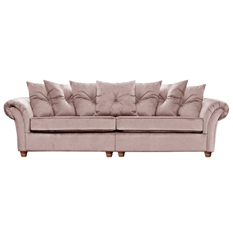 Lila Velvet Sofa, Dusky Pink