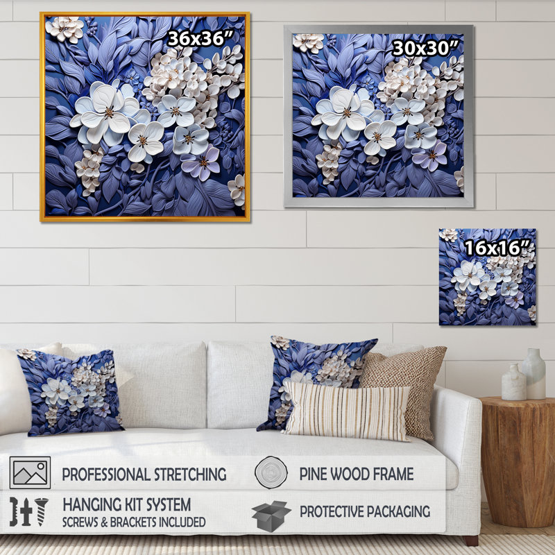 «Sureal fragrance Lilac Beauty VI», reproduction d'art sur toile, Cadre simple blanc, H 36 po x l 36 po x P 1,5 po