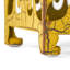 2 tables d'appoint, fer, jaune antique, conception en fer intrigante, choix de décor enchanteur