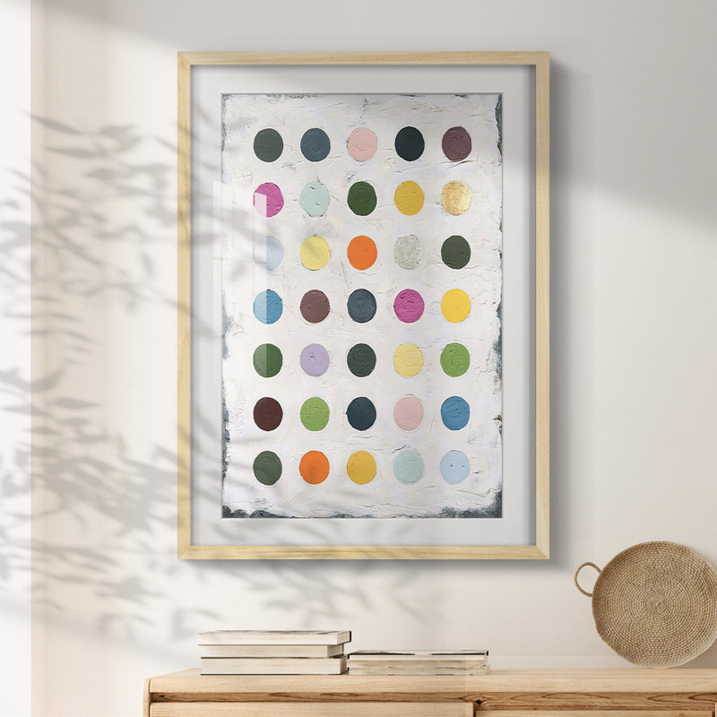 Chroma Dots I - impression encadrée, Naturel, H 28,5 po x l 20,5 po
