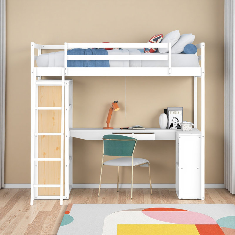 Lit mezzanine simple avec échelle