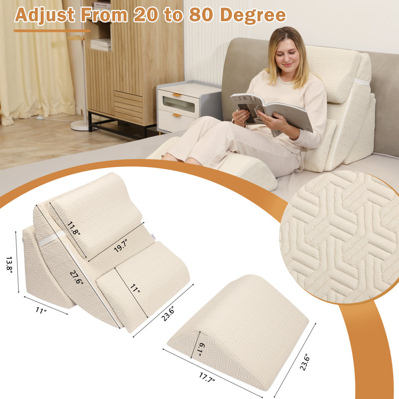 Ensemble de coussins 5 pièces Eveland, Beige