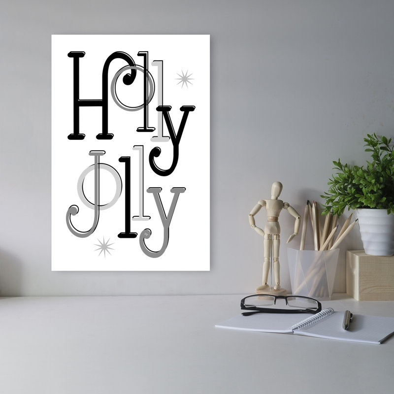 Impression d'art mural abstrait fantaisiste de Saint-Joyeux Noël moderne, paysage d'hiver, H 18 po x l 12 po