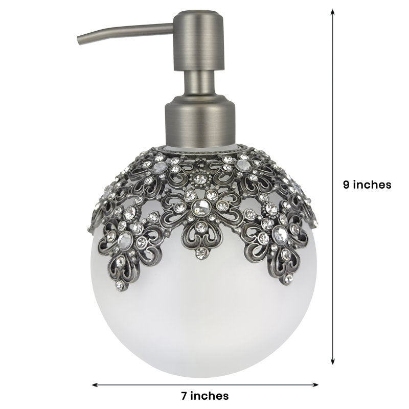 Distributeur de savon en verre givré Lavinia pour accessoires de salle de bain modernes et décorations de Noël