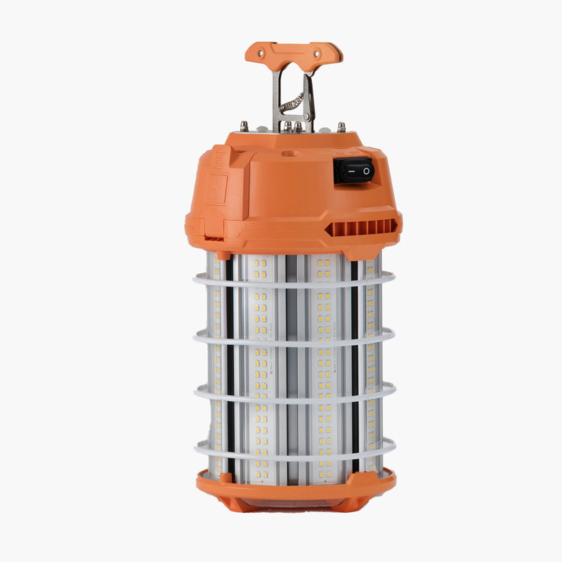 LED Temporary Work Light, 150W, 19000 lm, 5000K Durable & Water-Resistant, Linkable up to 6 Units, Ceiling or Stand Job Site Illumination for Construction Sites, Workshops, Indoor & Outdoor Use