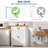 57 Inch Farmhouse Buffet Cabinet with Storage, White Sideboard with 4 Doors & 2 Drawers, Adjustable Shelves Coffee Bar Cabinet, Multi-Functional Storage for Living Room & Dining Room