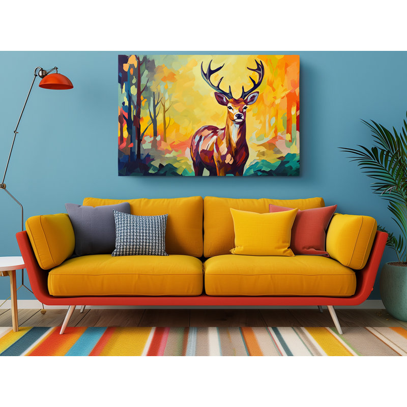 Reproduction d'art sur toile, peinture à l'huile d'un cerf, décoration murale moderne pour la maison et le bureau