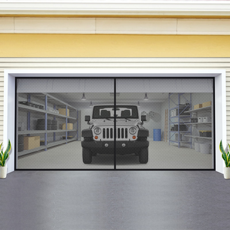 Fiberglass Folding Garage Door, 548.6cm W x 213.4cm H