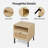 Aimara 3-Piece Bedroom Set, 51" Rattan 6 Drawer Dresser & Nightstand Set of 2-1124443966