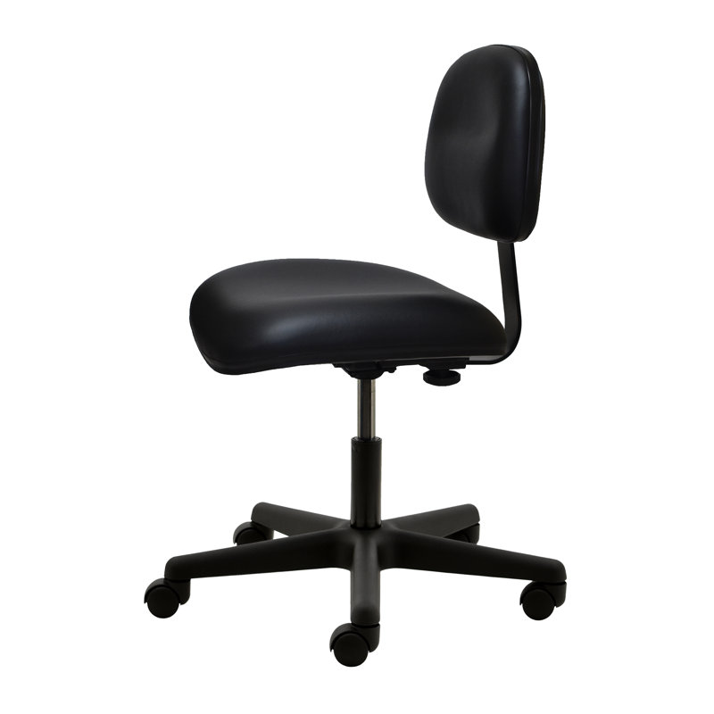 Alvild Vinyl Drafting Chair, Black