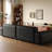 Black Genuine Leather Modular Sofa cushion couch-87929157-87929163