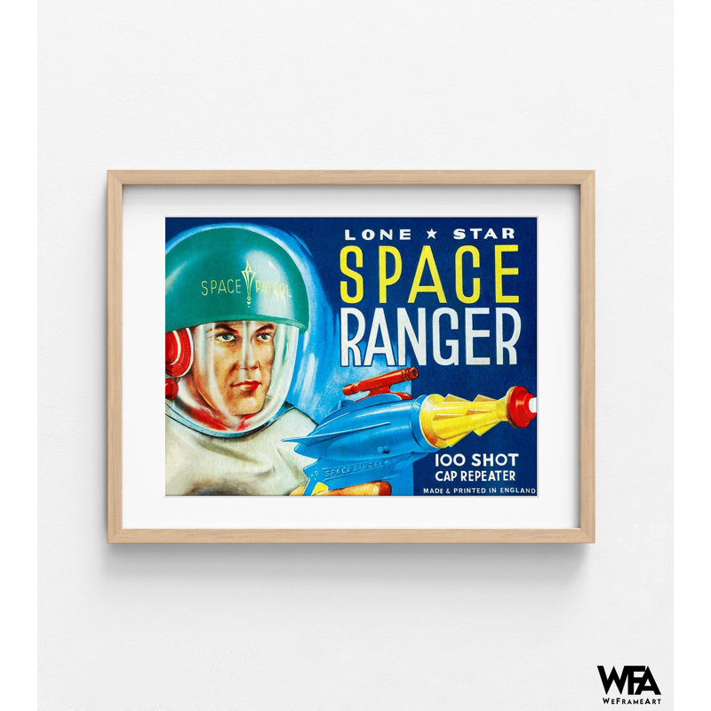 Répétition de capuchon Lone Star Space Ranger 100 par Retrobot, impression rétro d'affiche de salle de jeu Space Ranger, décor rétro d'astronaute