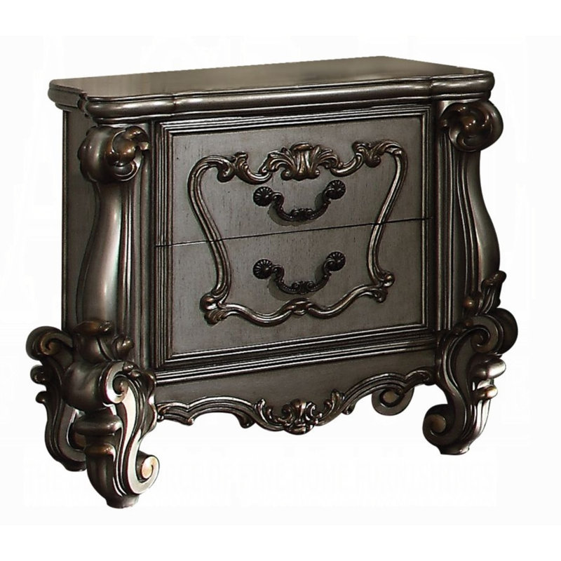 Versailles Nightstand, Antique Platinum