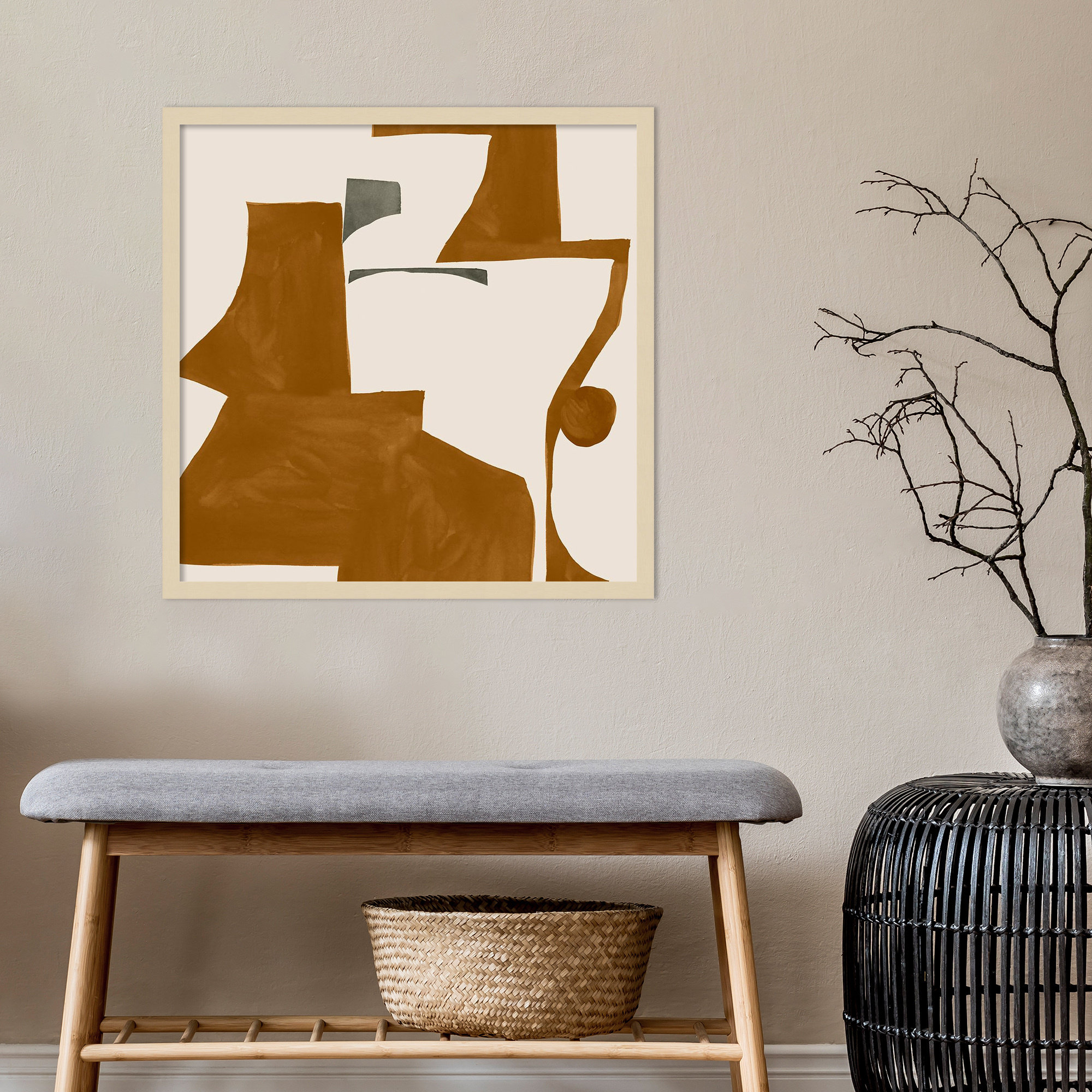 Forecast by Sozi, 25" H x 25" W x 1" D, Brown