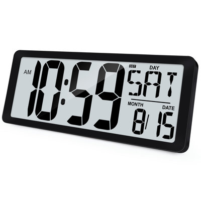 14.2 inch Large Digital Wall Clock Battery Powered, Large Digital Clock Display