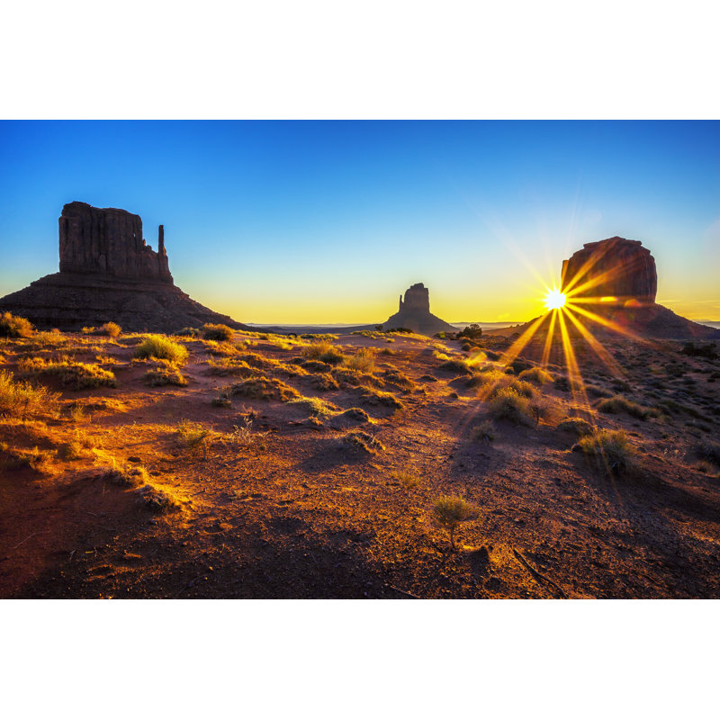 Sunrise At Monument Valley - Wrapped Canvas Print, 61cm H x 91cm W