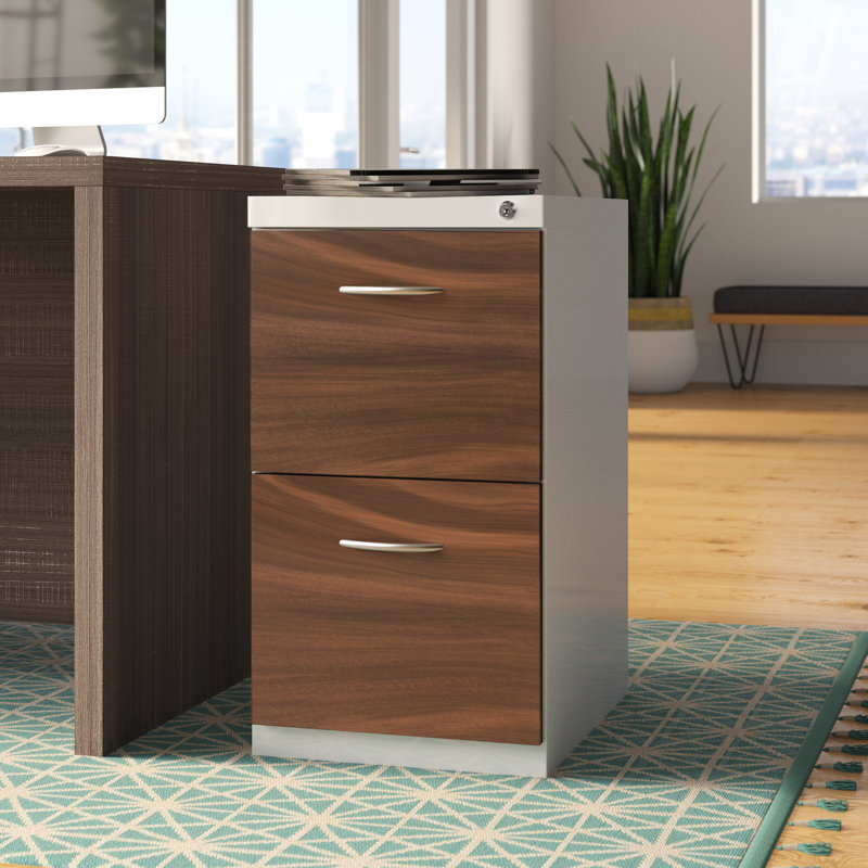 15'' Wide 2 -Drawer Mobile File Cabinet