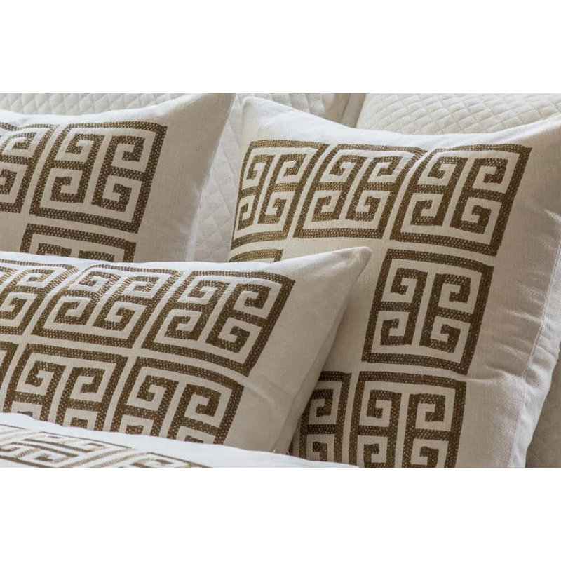 Guy Basketweave Rectangular Throw Pillow, Gold