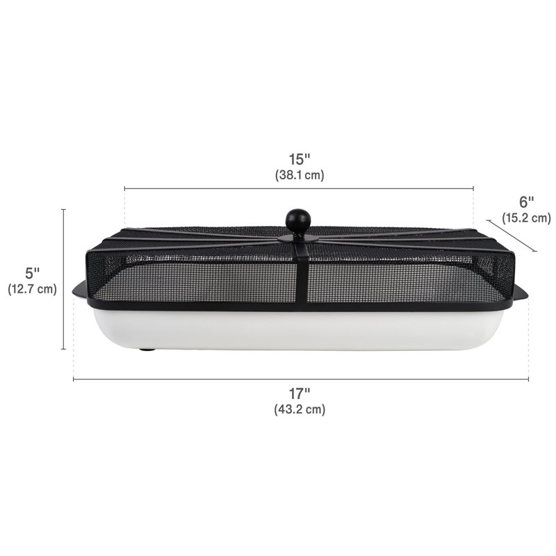 Desserte avec grille grillagée Gourmet Basics par Mikasa BBQ to Go, 17 x 6 po