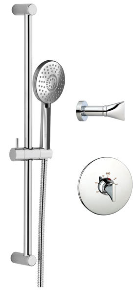 Thermostatic Complete Shower System, Polished Chrome
