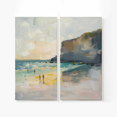 Seascape Sonata v2 | 2 Panel Split Large Canvas Print | Combined