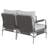 Fern Aluminum & Wicker Outdoor Loveseat with Cushions & Sunbrella Pillows-100207703