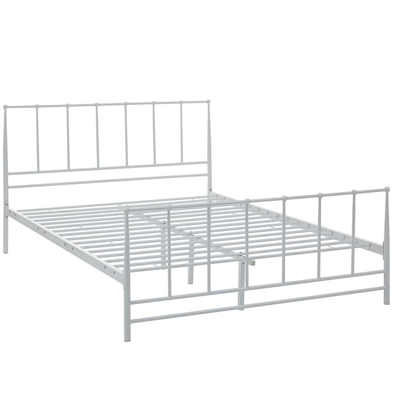 Estate Cottage Platform Bed, White, King